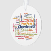 Cheerleader Word Cloud (heer Leader) Ornament (voorkant)