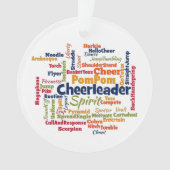 Cheerleader Word Cloud (heer Leader) Ornament (voorkant)