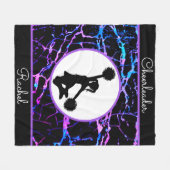 Cheerleader Zwart Abstract Fleece Deken (Voorkant (Horizontaal))