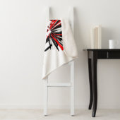 Cheerleader 📣 - zwart, wit en rood sherpa deken (In situ)