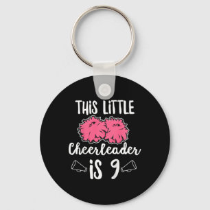 Cheerleaderontwerp voor je 9-jarige cheerleader sleutelhanger