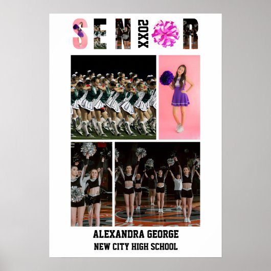 Cheerleaders Cheer Afstuderen Eindexamen Senior Ni Poster (Voorkant)