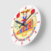 Cheerleaders Clock Ronde Klok (Hoek)