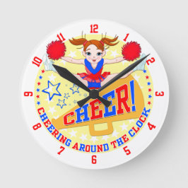 Cheerleaders Clock Ronde Klok