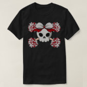 Cheerleaders crew Jolly pirate vlag geen onderschr T-shirt (Design voorkant)