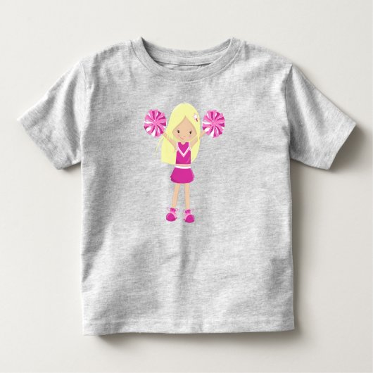 Cheerleaders, Cute Meisje, Blond Haar, Cheerleadin Kinder Shirts (Voorkant)