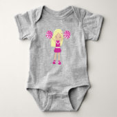 Cheerleaders, Cute Meisje, Blond Haar, Cheerleadin Romper (Voorkant)
