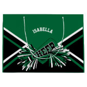 Cheerleaders - donkergroen, zwart, wit - groot large cadeautasje (Voorkant)