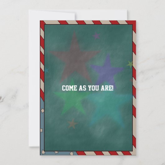 Cheerleaders en Jocks Schoolbord Kaart (Achterkant)