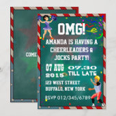 Cheerleaders en Jocks Schoolbord Kaart (Voorkant / Achterkant)