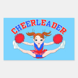 Cheerleaders, Flying Cheerleader Rechthoekige Sticker