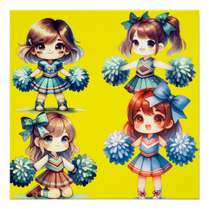 Cheerleaders Glossy Poster