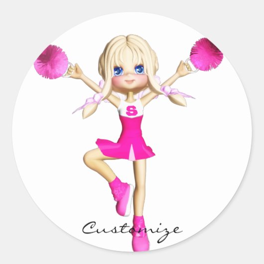 Cheerleaders Gonna Cheer Thunder_Cove Ronde Sticker (Voorkant)