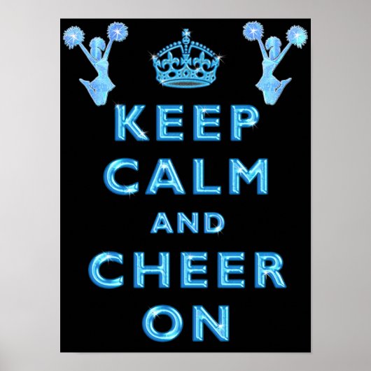Cheerleaders houden CALM EN CHEER OP Posters (Voorkant)