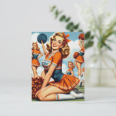  Cheerleaders Illustratie Briefkaart (Staand voorkant)