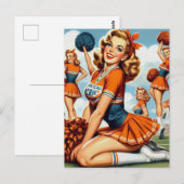  Cheerleaders Illustratie Briefkaart (Voorkant / Achterkant)