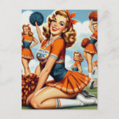  Cheerleaders Illustratie Briefkaart (Voorkant)