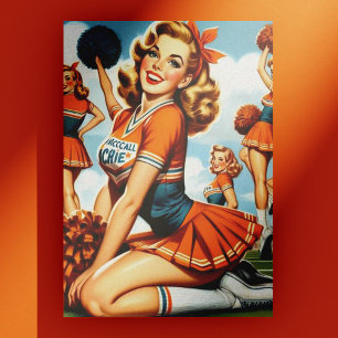  Cheerleaders Illustratie Briefkaart