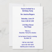 Cheerleaders in een Colorburst Invite Kaart (Achterkant)