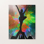 Cheerleaders in een Colorburst Legpuzzel (Verticaal)