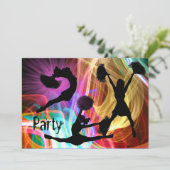 Cheerleaders in Electric Laser Show Kaart (Staand voorkant)