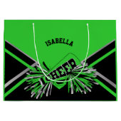 Cheerleaders - Lime Groen, Zwart, Zilver - Groot Cadeauzakje (Voorkant)