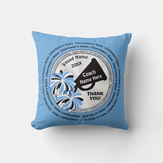 Cheerleader's Names Bedankt voor Cheer Coach Kussen (Voorkant)