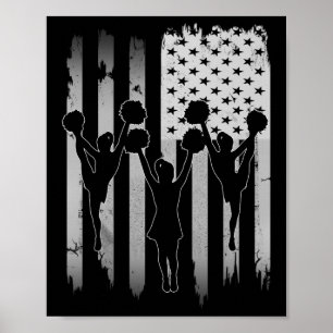Cheerleaders Usa Amerikaanse Vlag 4 Juli Cheerle Poster
