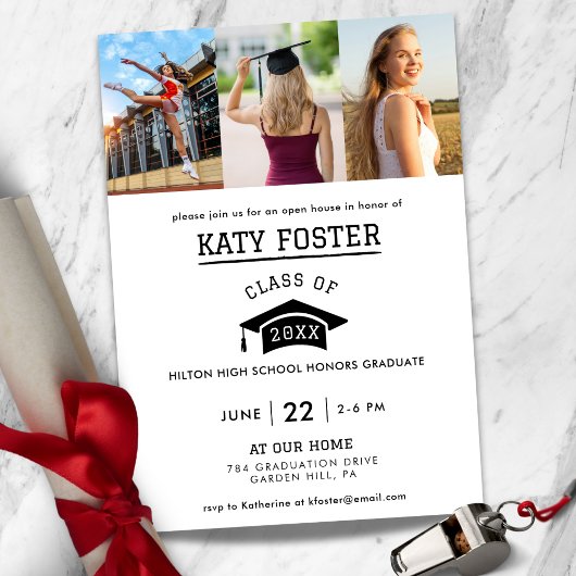 Cheerleading Afstuderen Aankondiging Uitnodiging