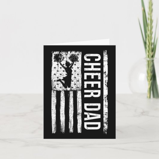 Cheerleading Amerikaanse vlag Vaders Dag C Kaart (Voorkant)