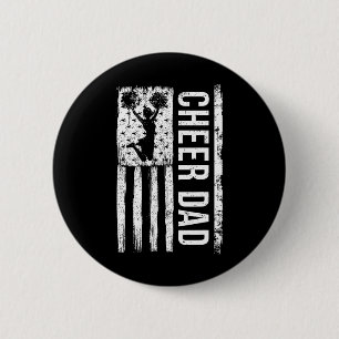 Cheerleading Amerikaanse vlag Vaders Dag C Ronde Button 5,7 Cm