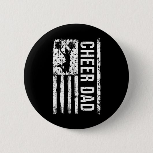Cheerleading Amerikaanse vlag Vaders Dag C Ronde Button 5,7 Cm (Voorkant)