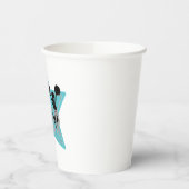 Cheerleading blauw Zilver Zwart Cheer Verjaardag Papieren Bekers (Links)