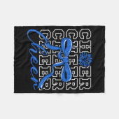 Cheerleading Cheer Blauwe Coquette Strik Cheerlead Fleece Deken (Voorkant (Horizontaal))