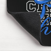 Cheerleading Cheer Blauwe Coquette Strik Cheerlead Muismat (Hoek)