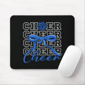Cheerleading Cheer Blauwe Coquette Strik Cheerlead Muismat (Met muis)