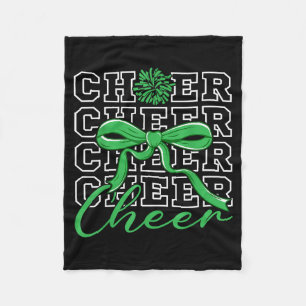 Cheerleading Cheer Groene Coquette Strik Cheerlead Fleece Deken