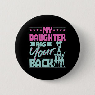 Cheerleading Cheer Moeder Ckspot - Mijn Dochter He Ronde Button 5,7 Cm
