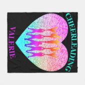 Cheerleading Cheer Stunt Pyramid Fleece Deken (Voorkant (Horizontaal))