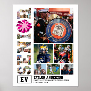 Cheerleading Cheer Team Senior Fotocollage Poster