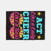 Cheerleading Cheerleader Acteer Als Een Dame Cheer Fleece Deken (Voorkant (Horizontaal))