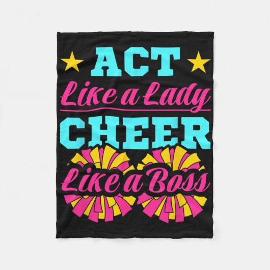 Cheerleading Cheerleader Acteer Als Een Dame Cheer Fleece Deken (Voorkant)