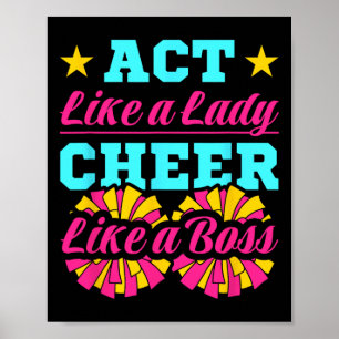 Cheerleading Cheerleader Acteer Als Een Dame Cheer Poster