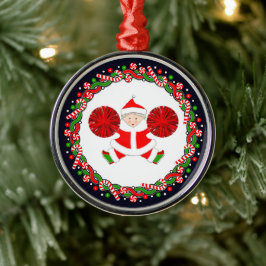 Cheerleading Cheerleader Holiday Gift Metalen Ornament