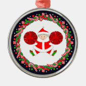 Cheerleading Cheerleader Holiday Gift Metalen Ornament (Voorkant)