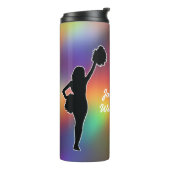 Cheerleading - Cheerleader silhouette Personalize  Thermosbeker (Gedraaid links)