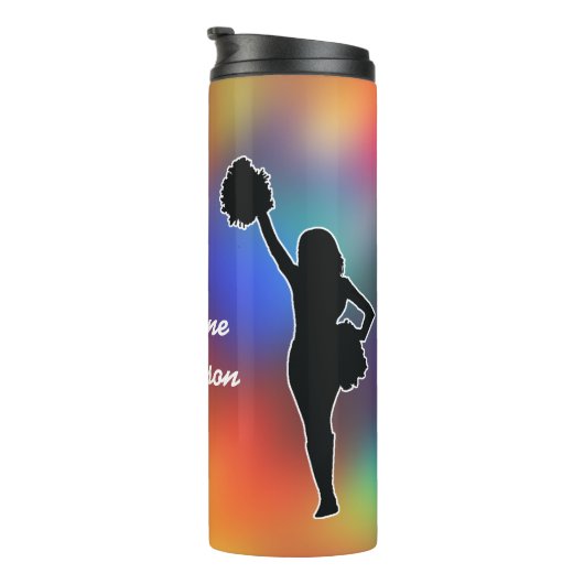 Cheerleading - Cheerleader silhouette Personalize  Thermosbeker (Geroteerd rechts)