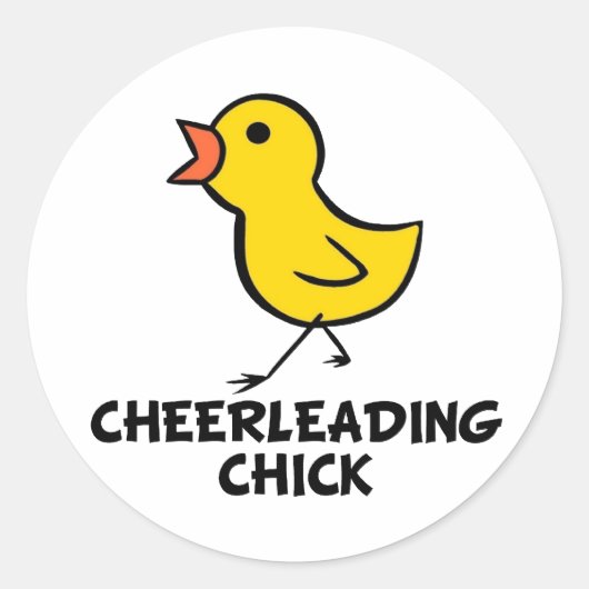 Cheerleading Chick Sticker (Voorkant)