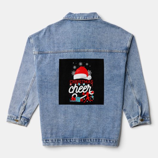 Cheerleading Christmas Cheer Denim Jacket (Achterkant)