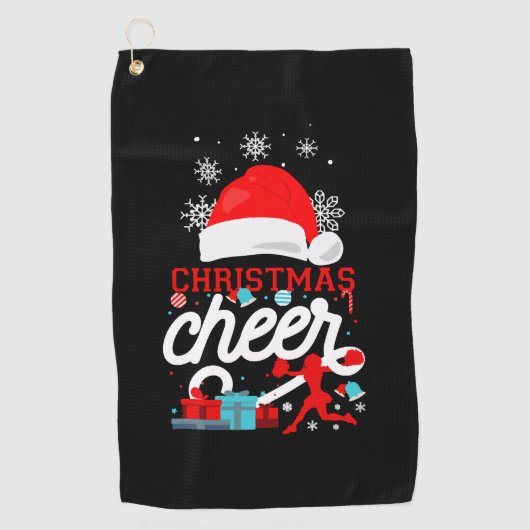 Cheerleading Christmas Cheer Golfhanddoek (Voorkant)